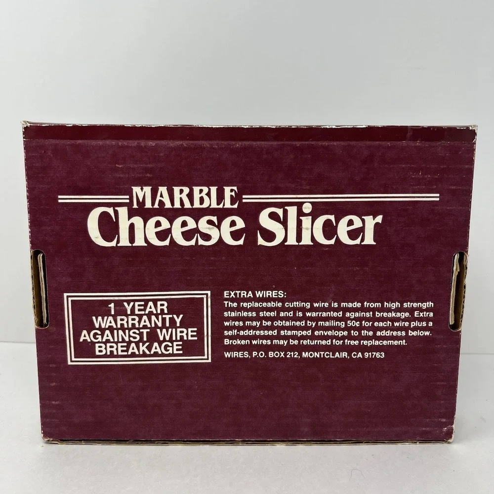 Hickory Farms Marble Cheese Slicer Gourmet #601 White USA Vintage Kitchen Tool